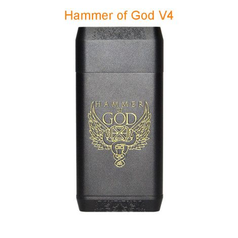 Hammer of God V4 style Mechanical Box Mod Huge Power Electronic Cigarette Vape Mod 4 x 21700 Battery supported RDA RTA RDTA