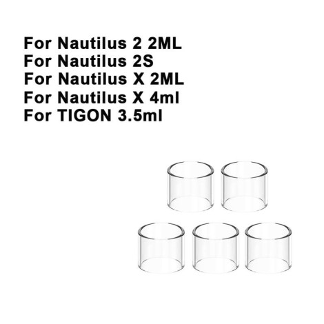 Replacement Pyrex Straight Glass Tube Tank For Nautilus 2 / Nautilus 2S / Nautilus X / TIGON 3.5ml Tube Tank