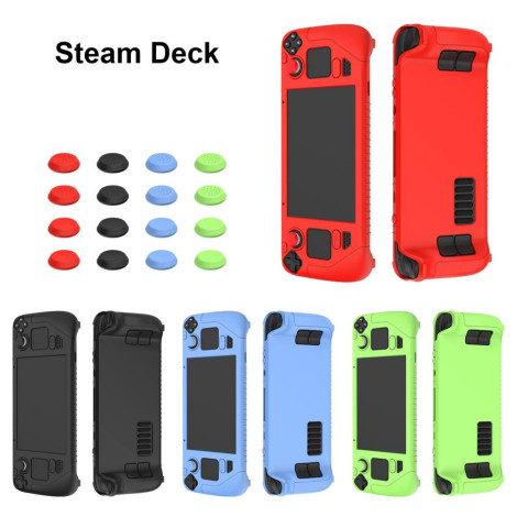 Steam Deck Accessories Console Protective Case All-Round Protection with Non-Slip Thumb Grips, Anti-Slip & Scratch, Upgraded Silicone Cover 