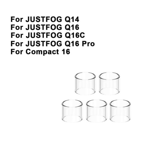 Replacement Pyrex Straight Glass Tube Tank For Justfog Compact 14 / Q14 / Q16 / Q16C / Q16 Pro Glass Tank