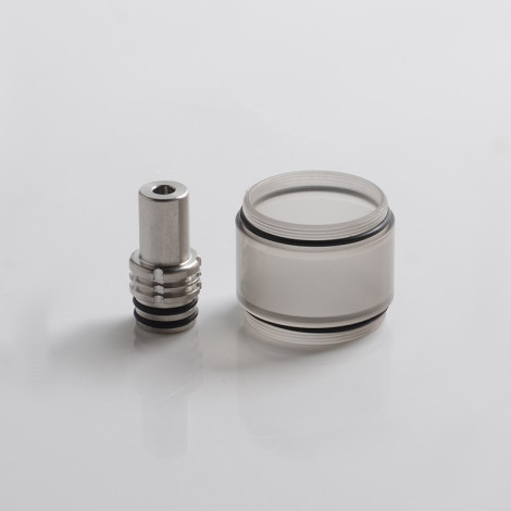 Replacement PC Tank Tube + Stainless Steel 510 Drip Tip Kit for Elite Experiment 3 V3 Style MTL RTA