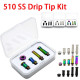 510 stainless steel Drip Tip Kit