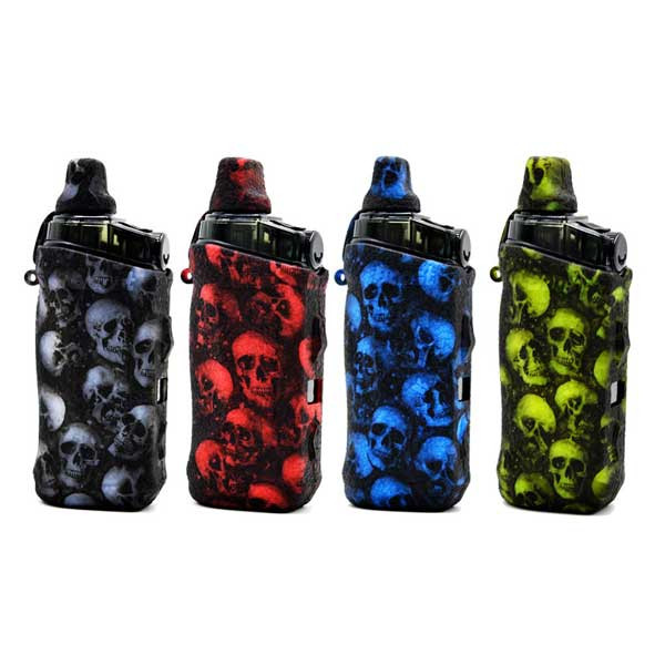 Silicone Case for VOOPOO Vinci X Skull Red Protective Silicone Case Skin Cover Sleeve Wrap Shield 