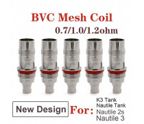 10Pcs OEM Nautilus 2S BVC Mesh Coil 0.7ohm 1.0ohm 1.2ohm Meshed Coils Head for Nautilus 2 K3 GT Tank MTL Zelos Kit