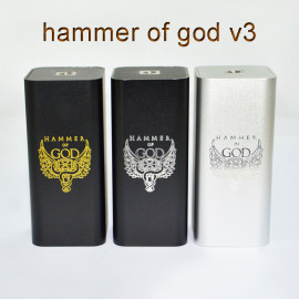 Hammer of God V3 style Mechanical Box Mod Huge Power Electronic Cigarette Vape Mod 4 x 18650 Battery supported RDA RTA RDTA