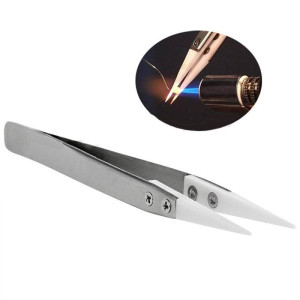 Head changeable ceramic tweezers high temperature acid alkali corrosion resistance wire Vape DIY tool Repair tools