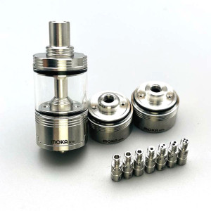 Moka MTL Style RTA Vape Atomizer Rebuildable Tank 316SS 22mm 4.5ml Single Coil RTA