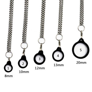 Necklace stainless steel Lanyard 8mm 10mm 12mm 13mm 20mm silicone rings Anti-Slip Bands ring