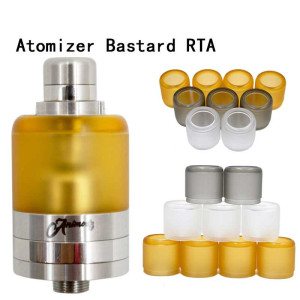Replacement Bell Cap Tank Tube for Bastard / Bastd Style RTA Black Yellow Transparent Color
