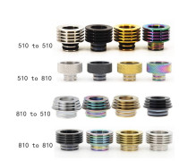 510 To 810 / 810 To 510 / 510 To 510 / 810 To 810 Stainless Steel Vape Drip Tip Adapter