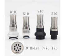 810 510 9 Holes Long Drip Tip Prevent Eliquid From Slopping Mouthpiece