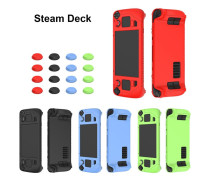 Steam Deck Accessories Console Protective Case All-Round Protection with Non-Slip Thumb Grips, Anti-Slip & Scratch, Upgraded Silicone Cover 
