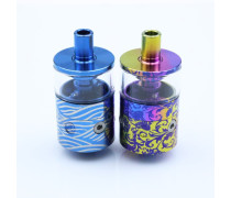 Titanium pNeumatyca Style RTA Rebuildable Tank 22mm 316SS Atomizer with 4.2ml Tank Tube - Blue, Purple